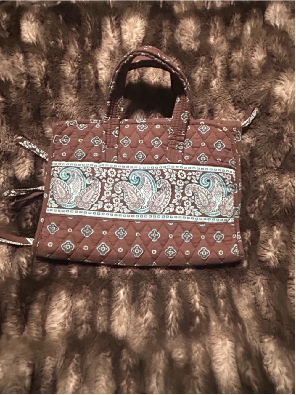 Women's Cosmetic Case One Size Brown Blue